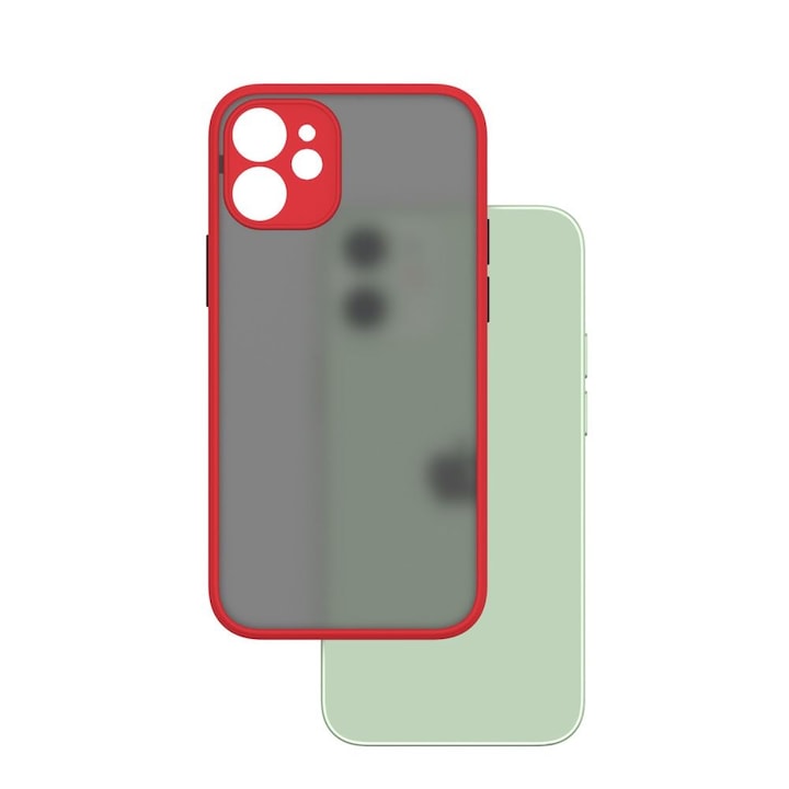 Cellect iPhone 12 mini tok piros-fekete (CEL-MATT-IPH1254-RBK) (CEL-MATT-IPH1254-RBK)