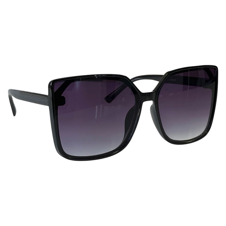 Ochelari de soare, Oversize, Lentila Degrade, pentru Femei, Protectie UV400, Negru
