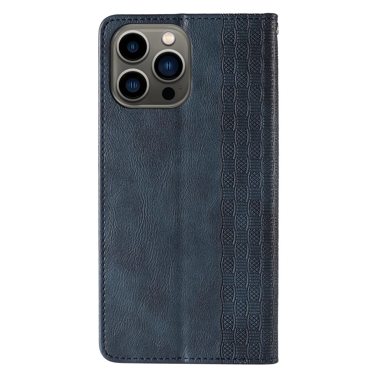 Husa Magnet Strap Stand compatibila cu Samsung Galaxy S23 Ultra Blue