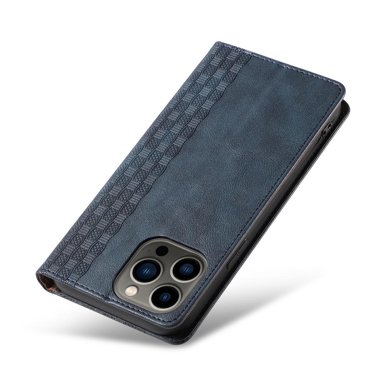 Husa Magnet Strap Stand compatibila cu Samsung Galaxy S23 Ultra Blue