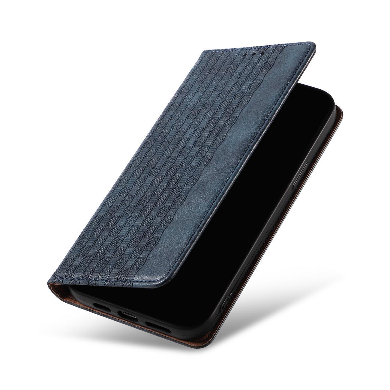 Husa Magnet Strap Stand compatibila cu Samsung Galaxy S23 Ultra Blue