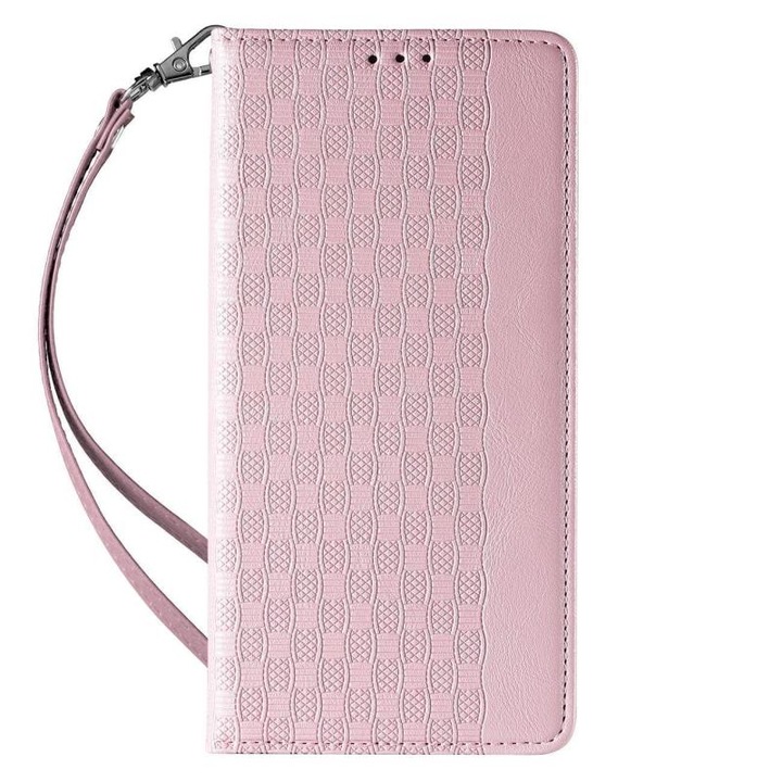 Калъф с стойка с магнитна каишка, съвместим с Samsung Galaxy A54 5G, Розов