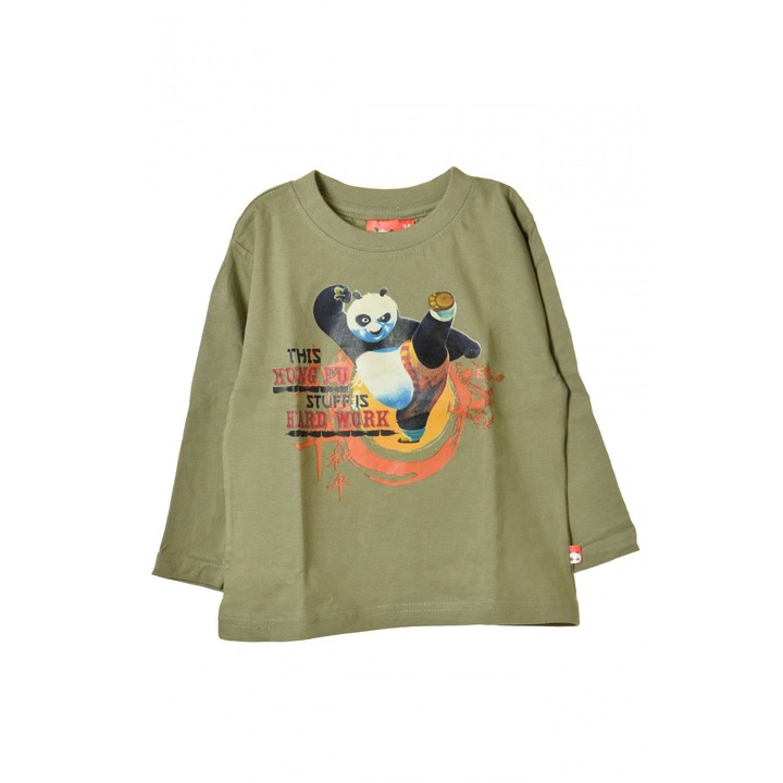 Gyermek bluz, Kung Fu Panda, Pamut, Khaki