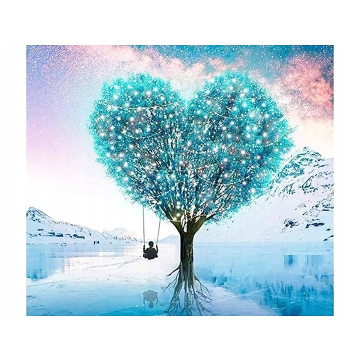 Set creativ tablou, DK, Cristale, Multicolor, 8+