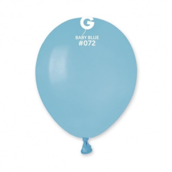 Латексови балони 13 см, Baby Blue 72, Gemar A50.72, комплект 100 бр.