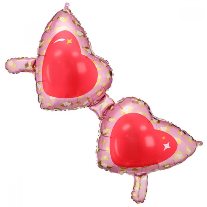 Статуетка от фолио балон Слънчеви очила със сърца, 115.5x52 см, FB147