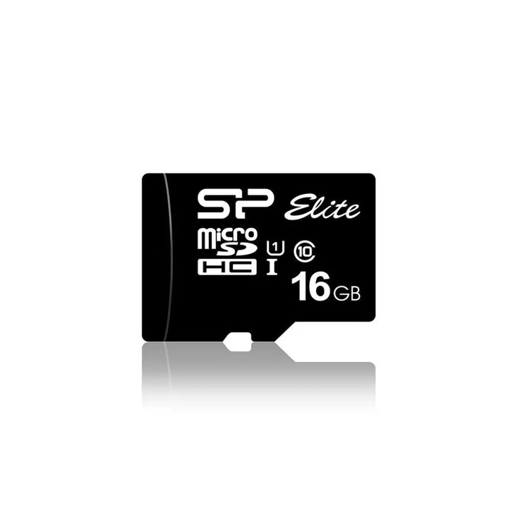 Set card de memorie MicroSD si adaptor SD, Silicon Power, Elite UHS-I, 16 GB