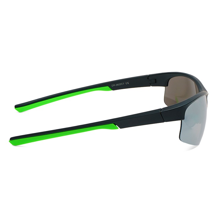 Ochelari de soare, Sport, Unisex, Aleszale, Negru-Verde