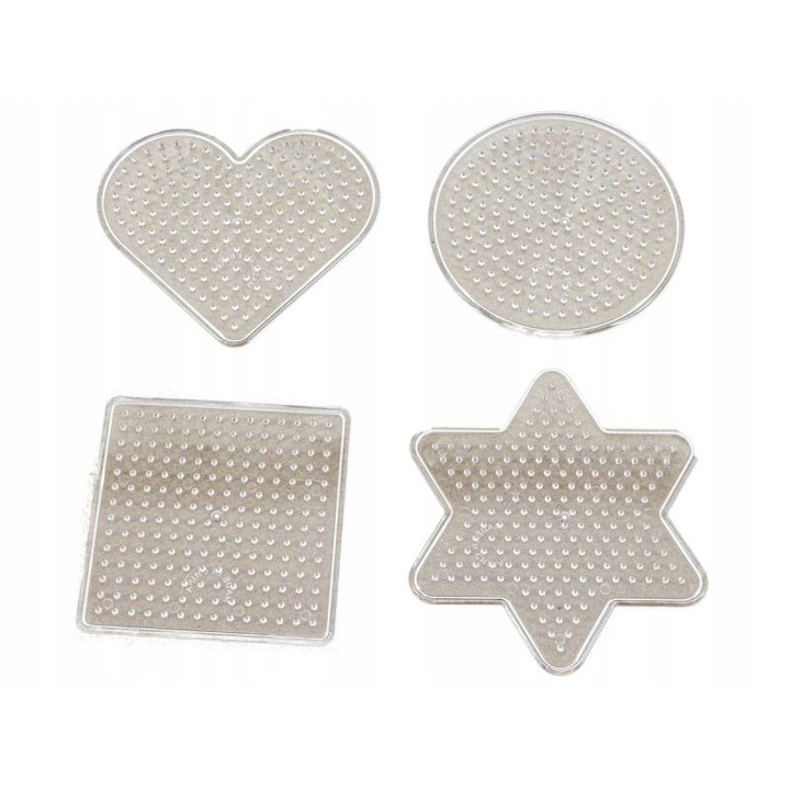 Комплект 4xшаблон за самозалепващи се мъниста, DK, пластмаса, прозрачен, 3+