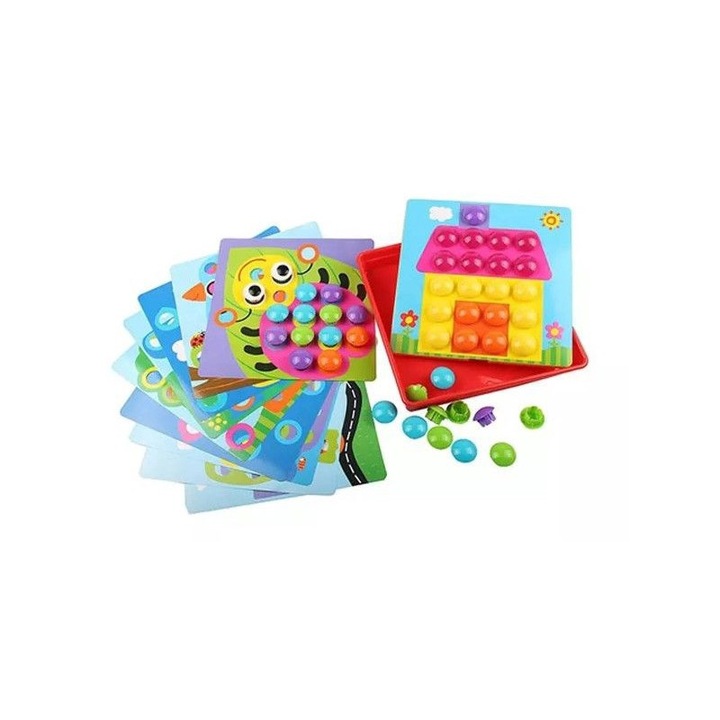 Joc educational, ChRLD, 18xbutoane, Multicolor, 3+