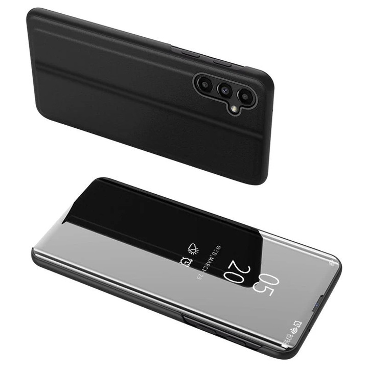 Husa Clear View compatibila cu Samsung Galaxy A14 4G / A14 5G Black