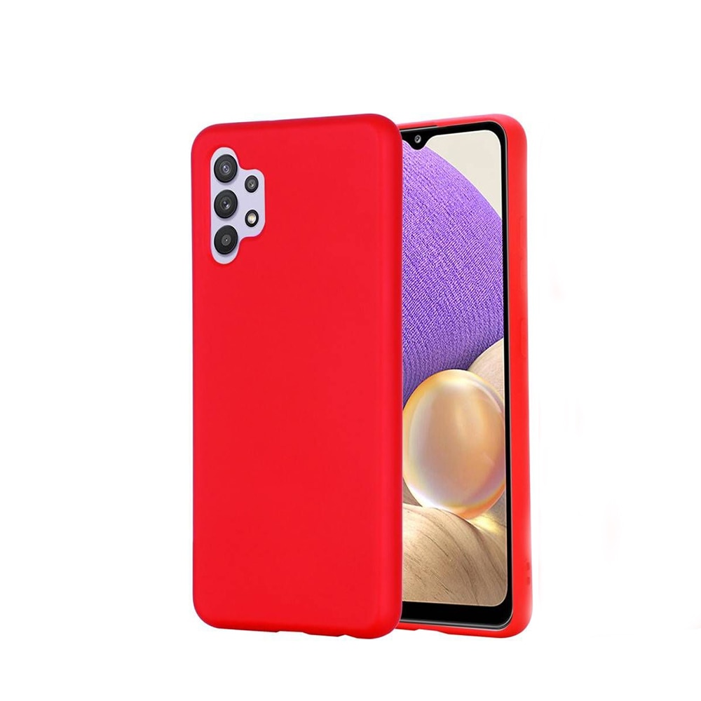Husa Silicon TPU G-Tech Liquid, Compatibil cu Samsung Galaxy A32 4G, din silicon, Rosu