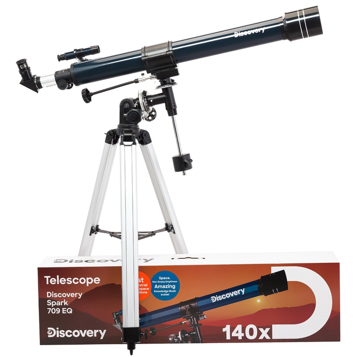 (HU) Levenhuk Discovery Spark 709 EQ teleszkóp könyvvel