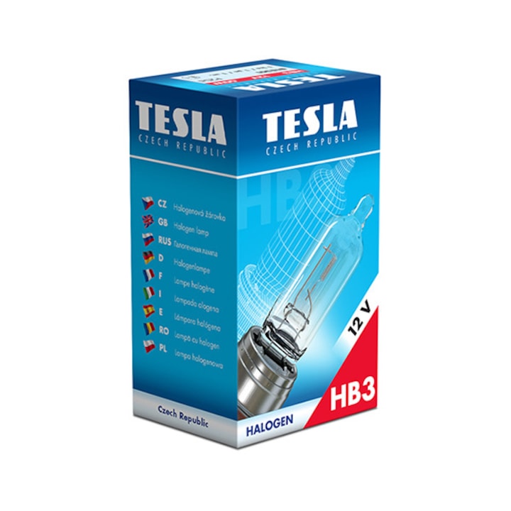 Bec auto halogen HB3, Tesla, 12V/60W