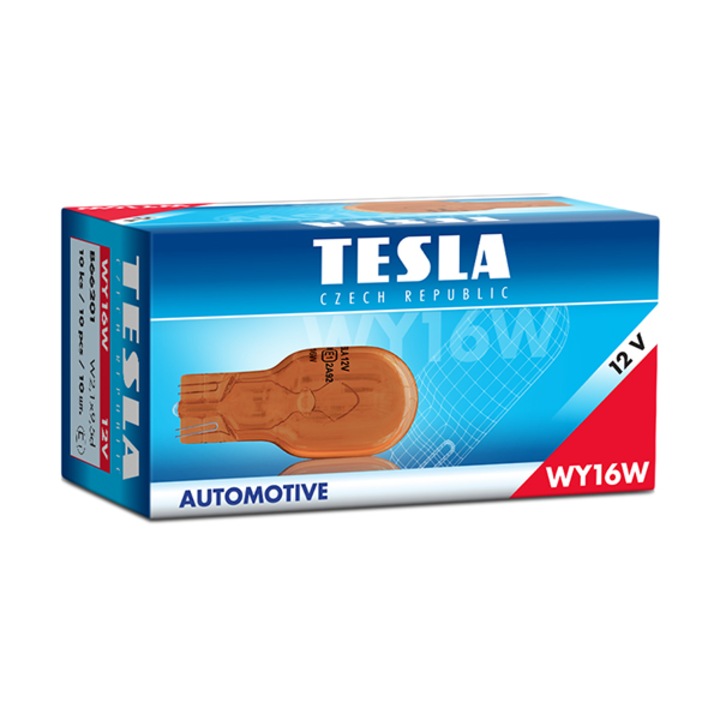 Bec auto auxiliar Tesla, WY16W, semnalizare, 12V/16W
