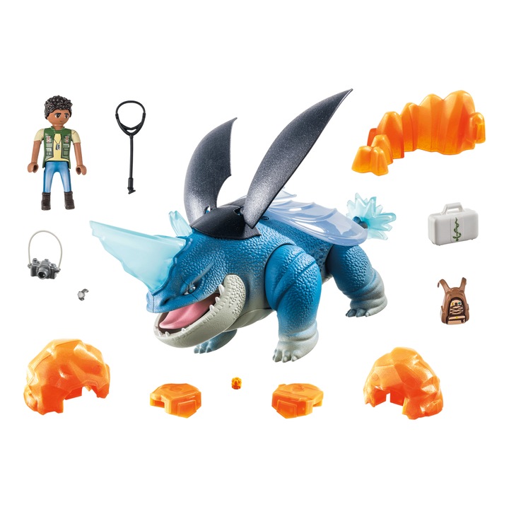 Комплект Playmobil Dragons The Nine Realms - Plowhorn & D'Angelo