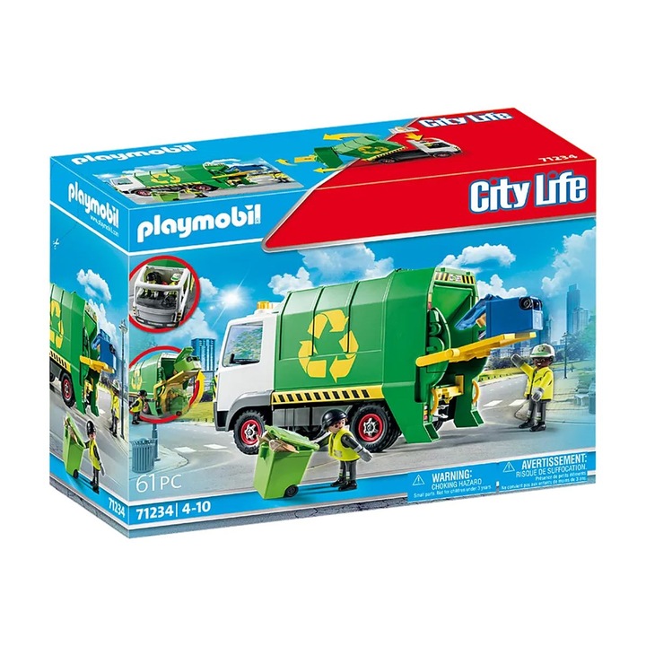 Playmobil City Life - Камион за рециклиране
