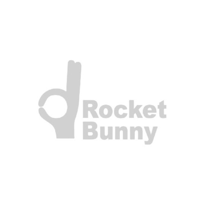 Sticker decorativ auto, Rocket bunny, 24x16cm, alb