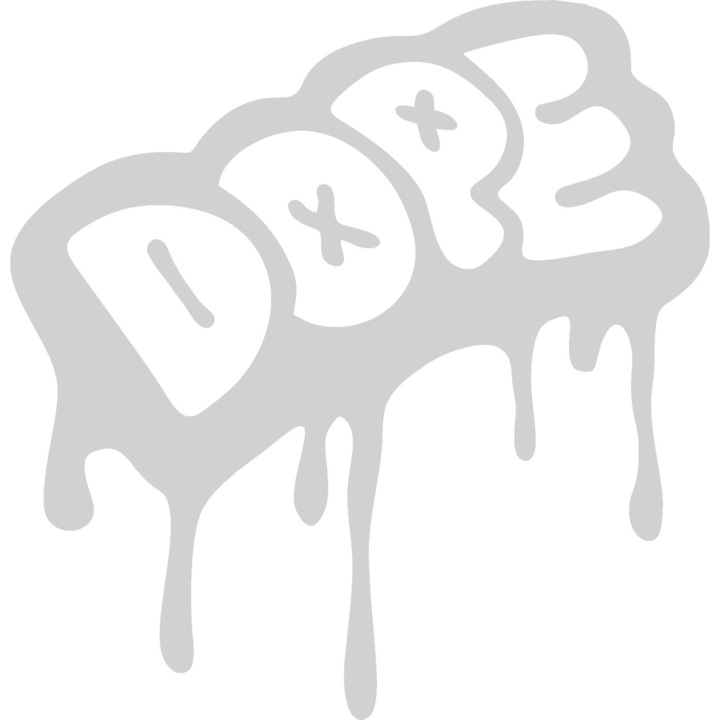 Sticker decorativ auto, Dope, 15x15 cm, alb