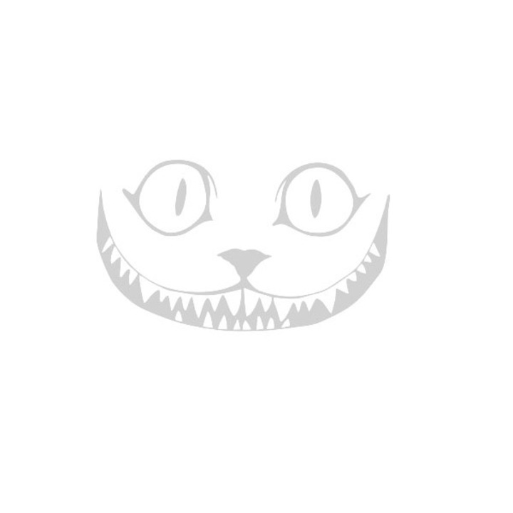 Sticker decorativ perete / geam, Scary cat, 20x12 cm, alb