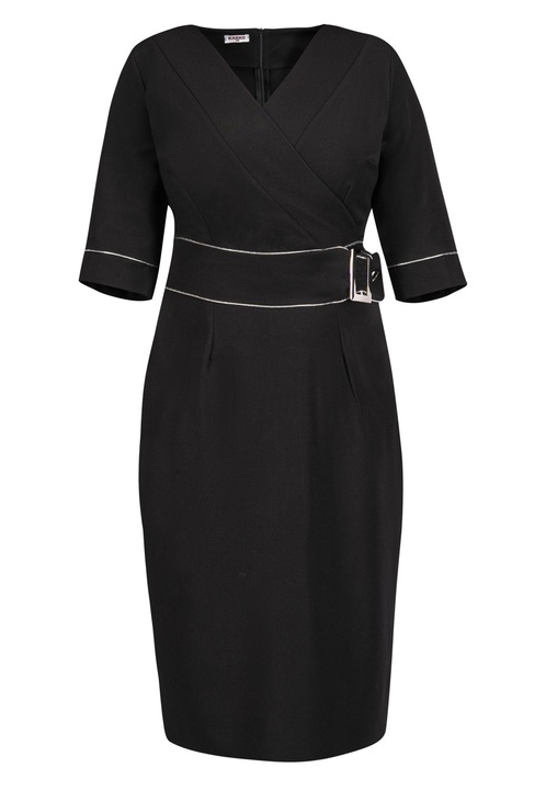 Rochie dama, KARKO, Poliester, Negru, Negru