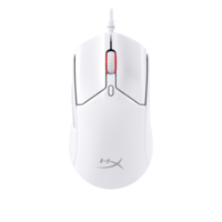 Mouse gaming cu fir HyperX Pulsefire Haste 2, 26000 DPI, ultrausor (53g), 6 butoane, 650IPS, 50G, software NGENUITY, cablu HyperFlex 2, alb