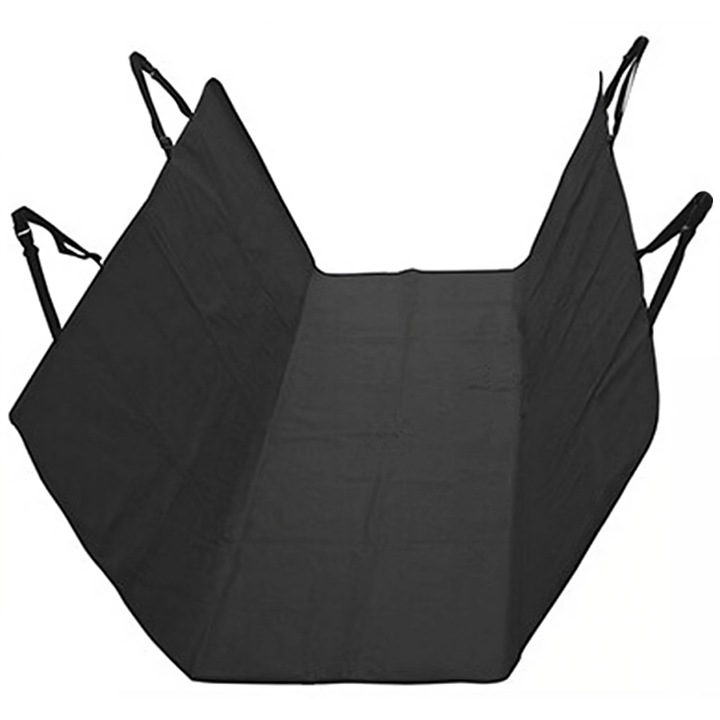 Husa Bancheta Auto De Protectie Si Transport Animale, Caini Si Pisici Pentru, Impermeabila, 144x144cm, Negru