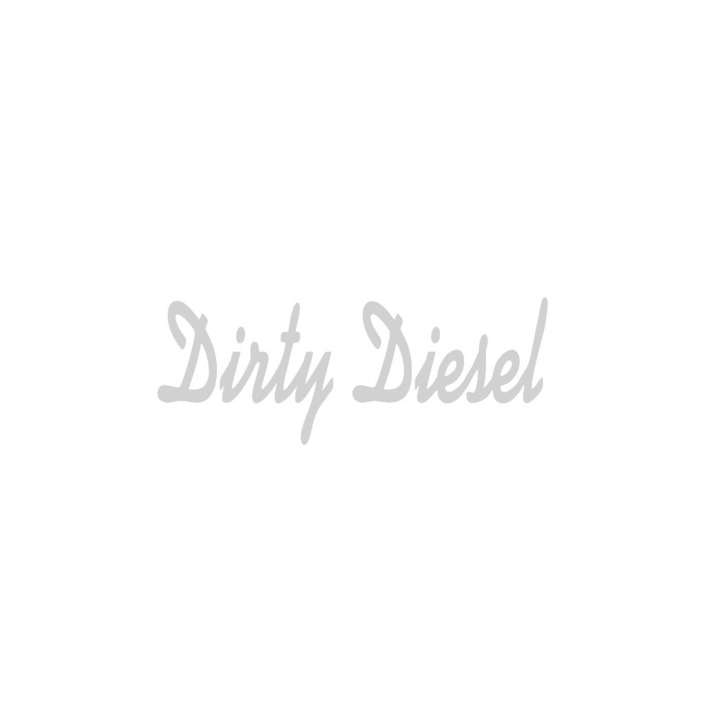 Sticker decorativ auto, Dirty diesel, 25x7 cm, alb