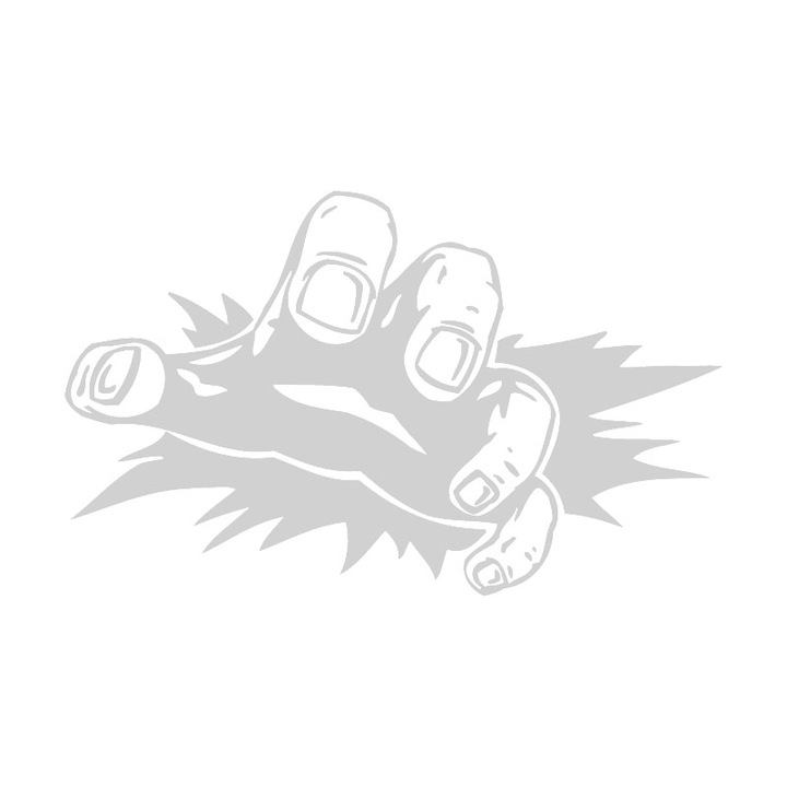 Sticker decorativ perete / geam si auto, Hand, 20x12 cm, alb