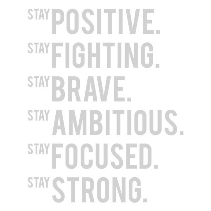 Sticker decorativ perete / geam, Stay, 30x37 cm, alb