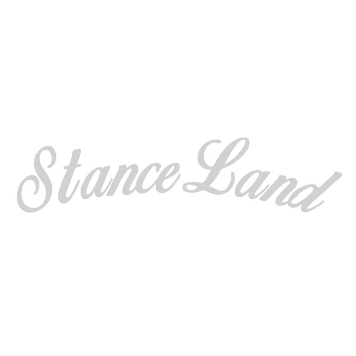 Sticker decorativ geam, auto, Stance Land, 30x7 cm, alb