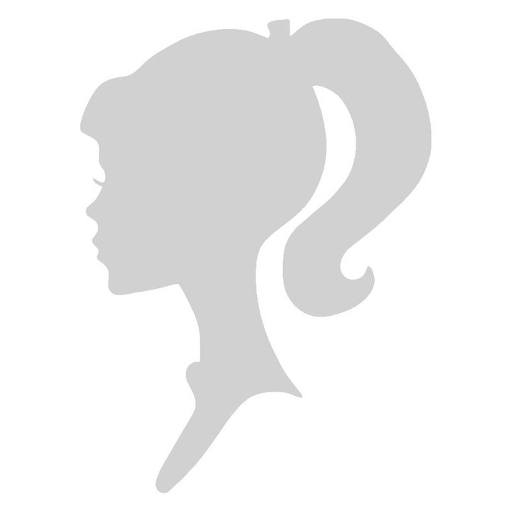 Sticker decorativ perete / geam si auto, Barbie, 15x20 cm, alb