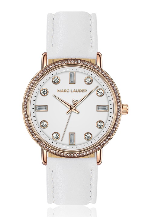 Marc Lauder, Ceas analog cu cristale, Alb