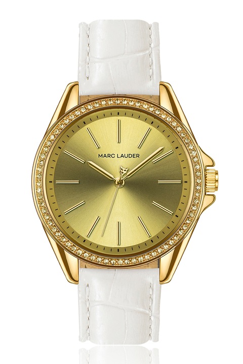 Marc Lauder, Ceas analog cu o coroana cu cristale, Alb