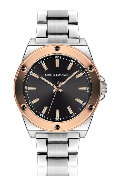Marc Lauder, Аналогов часовник с метална верижка, Сребрист