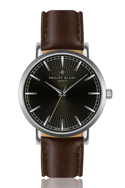 Philipp Blanc, Uniszex bőrszíjas karóra, Barna