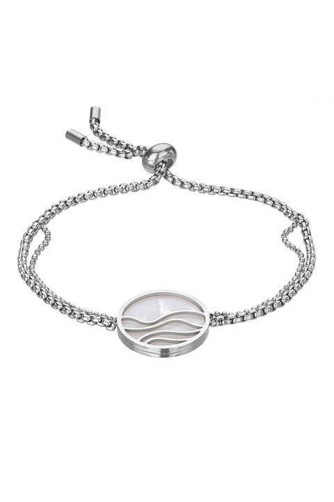 Amelia Parker, Bratara cu nod glisant, din otel inoxidabil, Argintiu