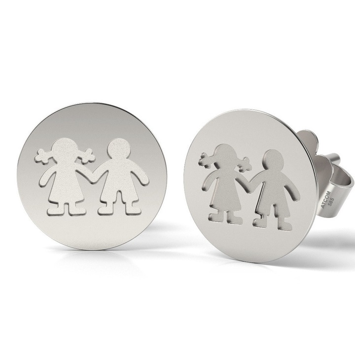 Ezüst fülbevalók, Banut modell, lány és fiú