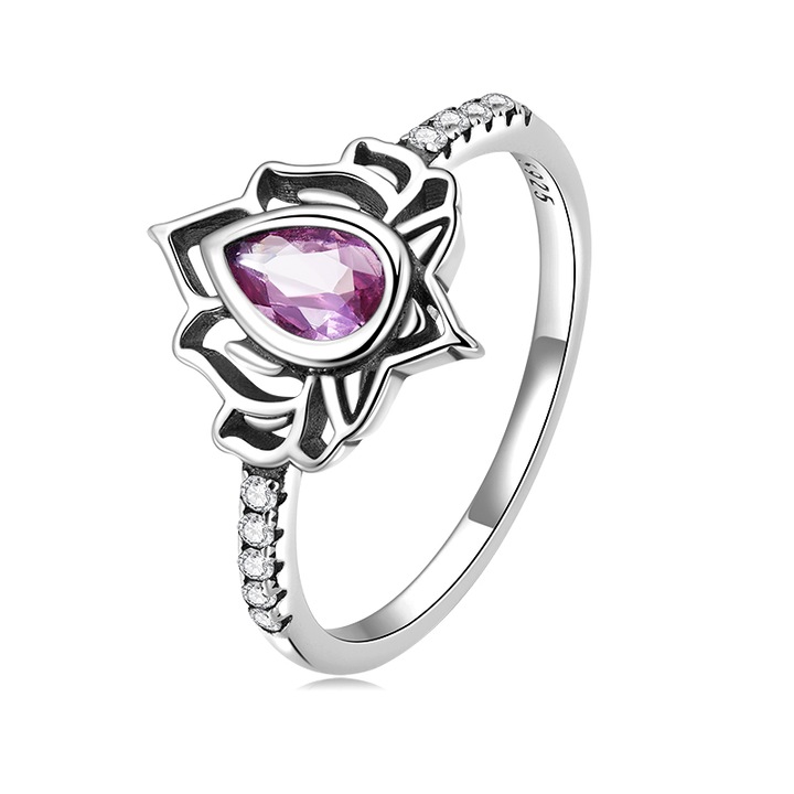 Inel argint floare de lotus 19193