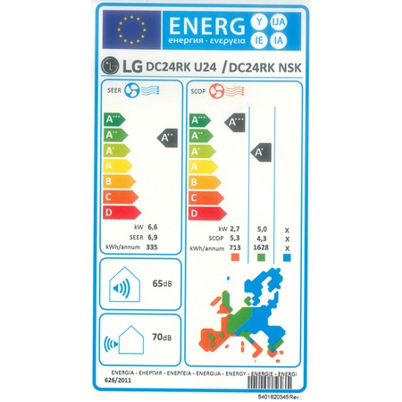Aparat de aer conditionat LG Deluxe 24000 BTU Wi-Fi, Clasa A++/A+, UVnano, filtru Allergy, Plasmaster Ionizer, functie Fast Heating, afisare consum energie, Dual Inverter Compressor cu 10 ani garantie compresor, DC24RK, R32, Alb