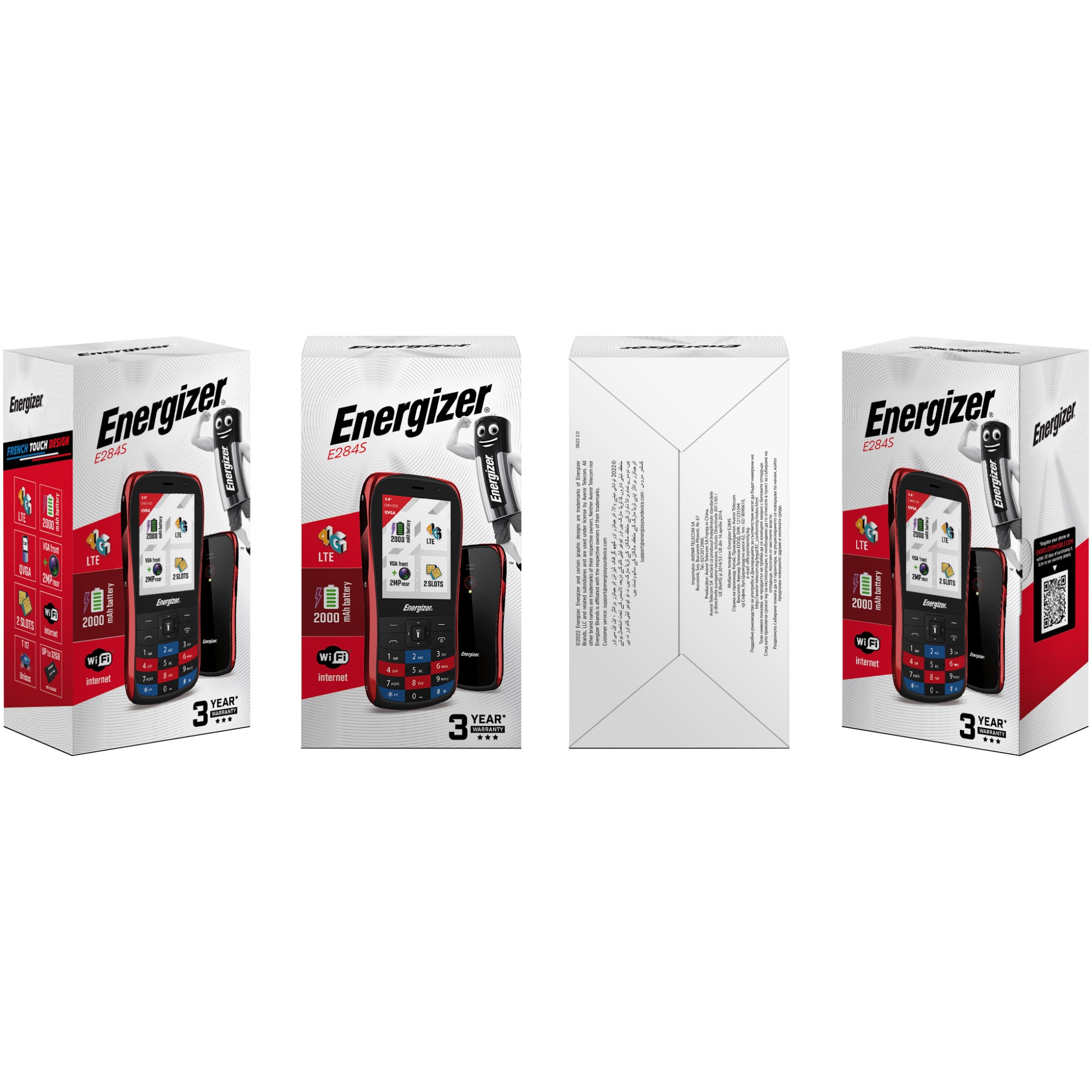 RESIGILAT: Telefon Mobil Energizer E284S, 64MB RAM, 128MB ROM, 4G, Rosu