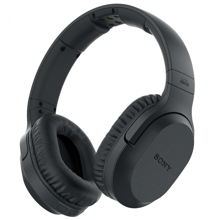 Casti On Ear Sony MDR-RF895RK, Wireless, Bluetooth, Microfon, Autonomie 20 ore, Negru