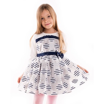 Rochita de gala, alba din bumbac, Yolka, 3-4 ani Rochita de gala, alba din bumbac, Yolka, 3-4 ani