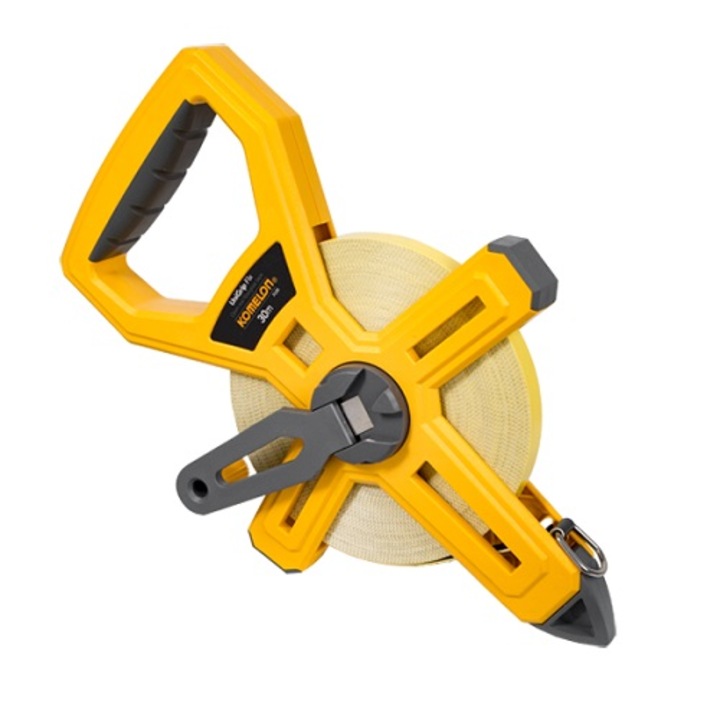 Ruleta Komelon, UniGrip Flx, ABS/Fibra de sticla, 30 m, Galben/Gri