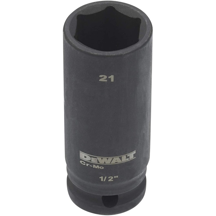 Cheie cu impact hexagonal, DeWALT, 1/2", Negru