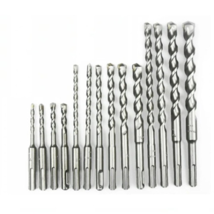 Set 14 burghie pentru beton SDS+, Makita, Argintiu