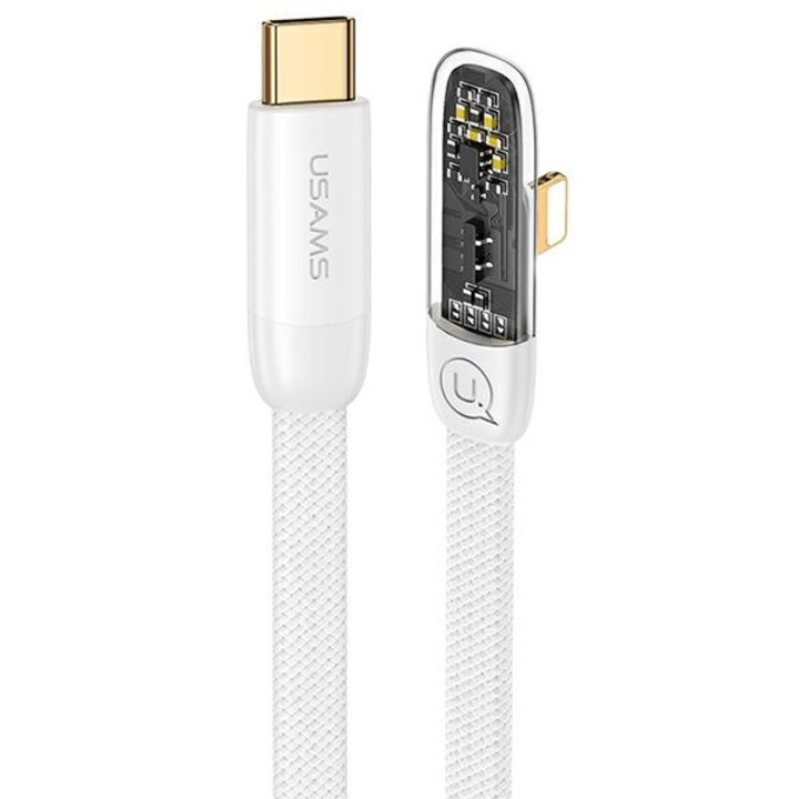 USAMS USB-C/Lightning PD 20 W Iceflake Series kábel 1,2 m fehér SJ583USB02 (US-SJ583)