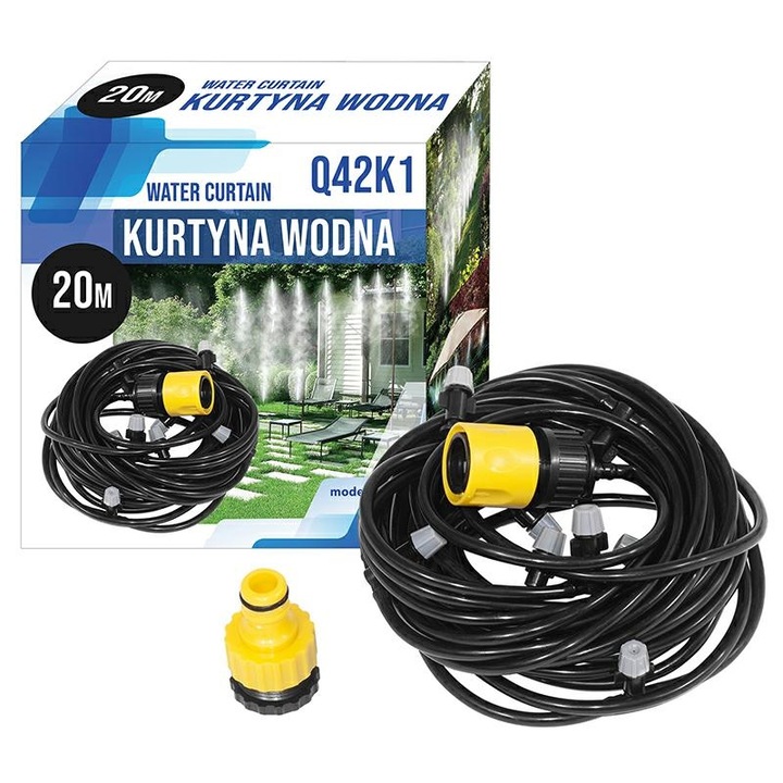 Маркуч за градинска пръскачка, Inny, PVC, 20 м, черен