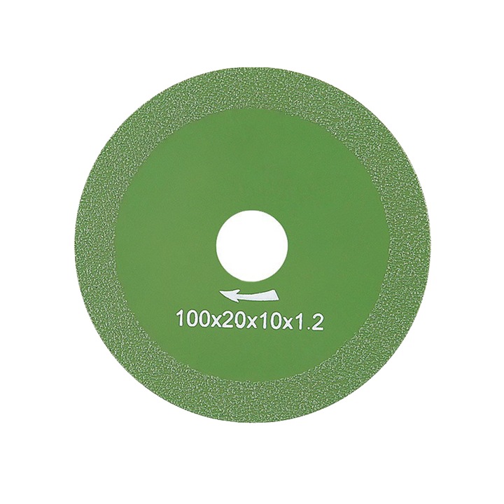 Disc de taiere pentru polizor unghiular, Diamant, 100 mm, Verde