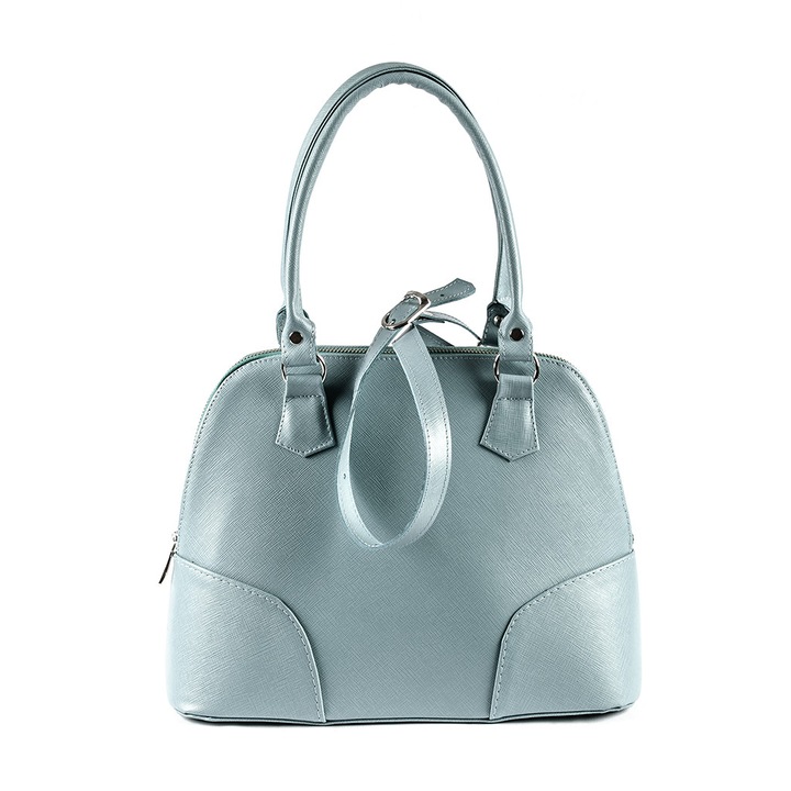 Zea női táska, természetes bőr, óceánkék